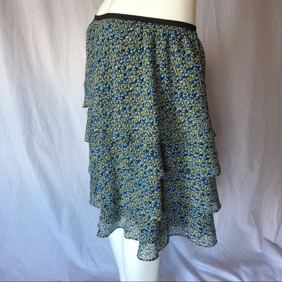 🚮 Avenue multicolor Tiered Polyester Midi Skirt - ruffles - Plus sized - Picture 7 of 8